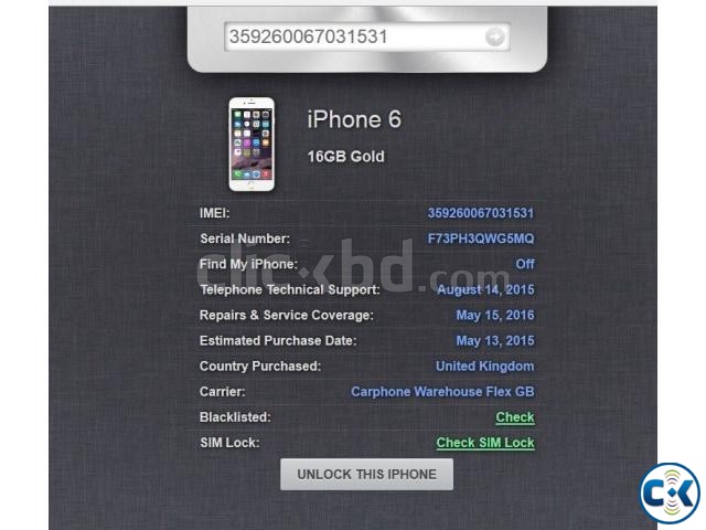 iPhone 6 GOLD 16 GB large image 0