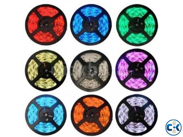 Multi-color RGB LED Strip with Remote Control and adhesive  large image 0