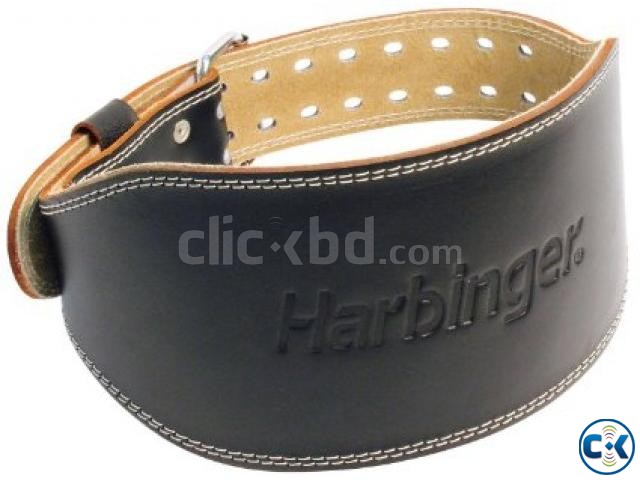 Gym Belt Harbinger Leather Belt 6 Inches Brand New 6-Inch large image 0