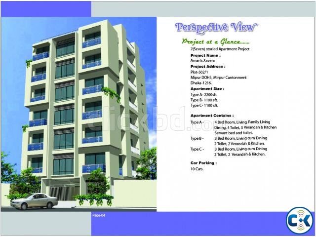 2200sft Lake Park view READY Flat Mirpur DOHS large image 0