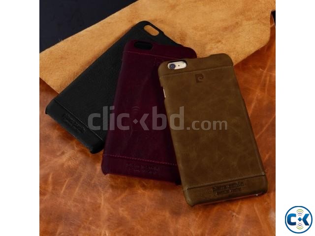 Pierre Cardin Genuine Leather Back Cover iphone 6 Plus large image 0