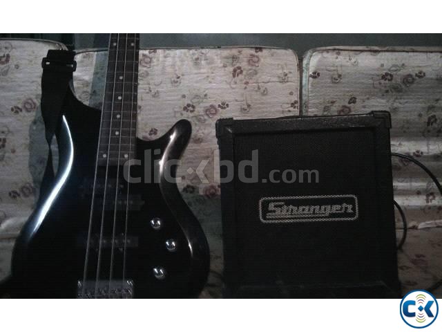 Crimson Bass Guitar and Stranger Amp large image 0