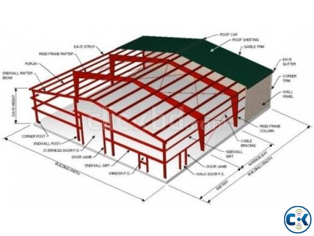 Steel structure building Manufacturing large image 0