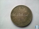 Indian one rupee coin 1862