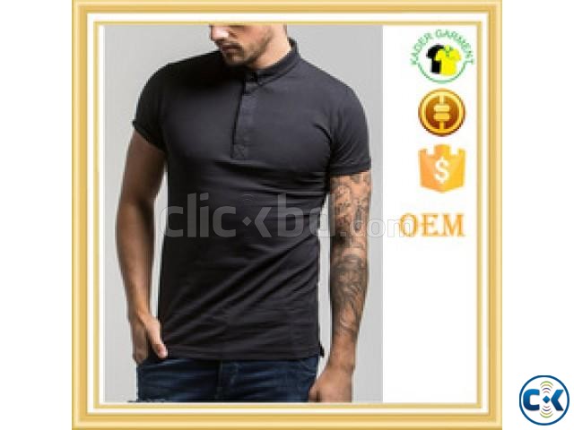 custom embroider blank black polo t shirt large image 0