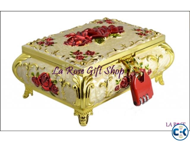 Exclusive Design Rose Metal Jewelry Box large image 0