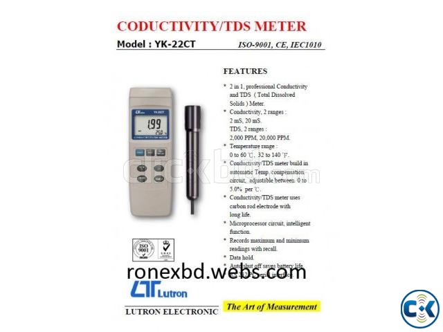 Conductivity TDS Meter in Bangladesh LUTRON YK-22CT large image 0