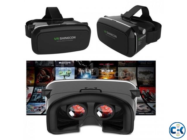 VR SHINECON Virtual Reality Headset 3D Glasses - BLACK 1 large image 0