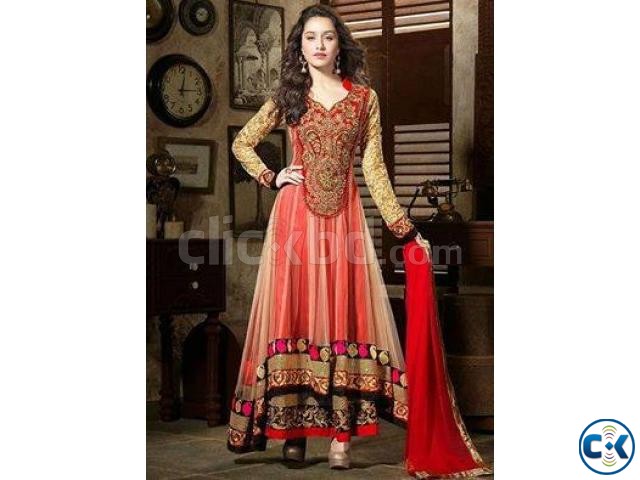 Anarkali Ladies georgette Embroidered Dress large image 0