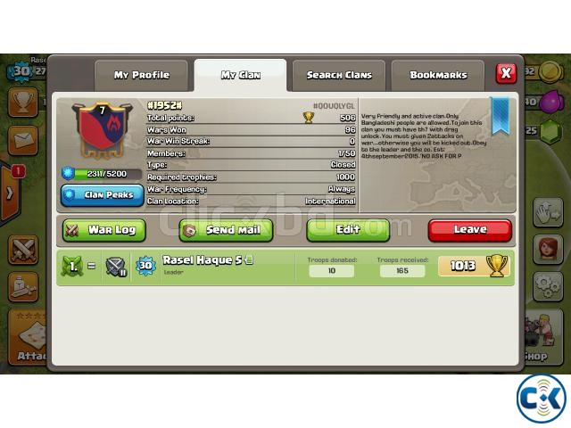 coc level 7 clan for sell large image 0