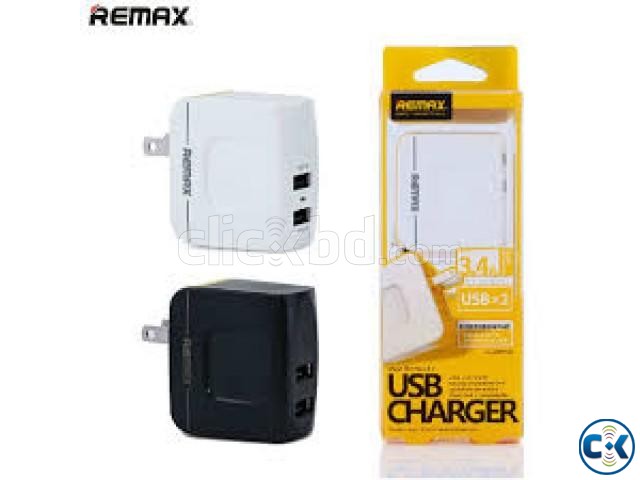 Remax 3.4A Dual USB Port Universal Travel Charger large image 0