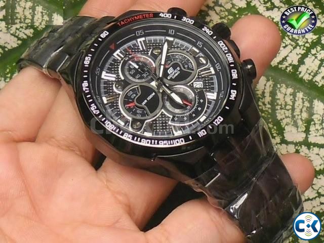 CASIO EDIFICE EF554 FULL BLACK large image 0