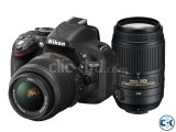 Nikon D5200 24.1 MP DSLR Camera with 18-55mm Lens Black