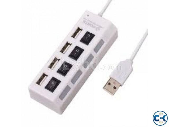 High Speed 4 Port USB 2.0 HUB ON OFF Sharing Switch For Lapt large image 0