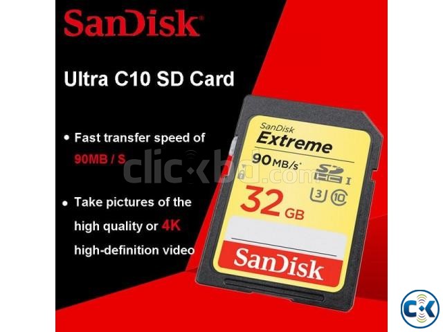 SanDisk SD Card 32GB SDHC SDXC U3 Class 10 90MB s large image 0