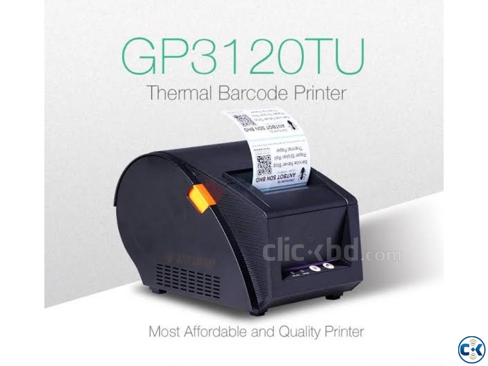 G Printer GP-3120TU mini barcode thermal label printer large image 0