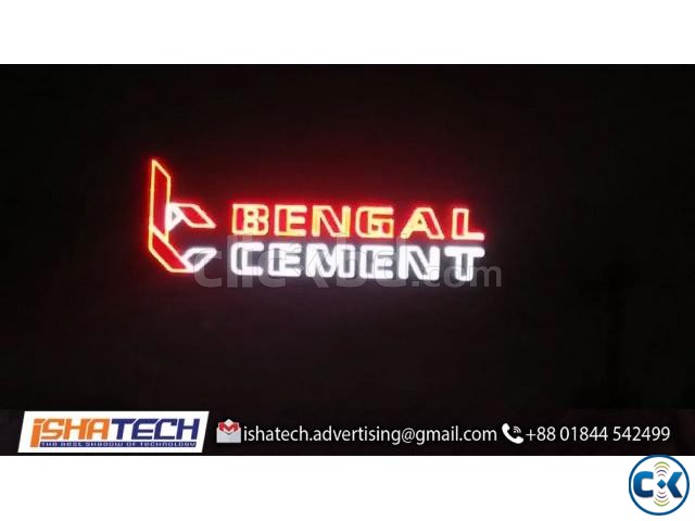 Neon Sign Billboard LED Light Bengal Cement. large image 0