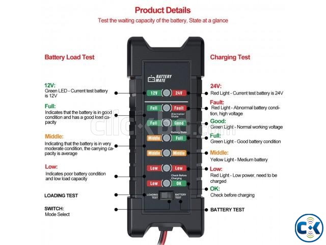 Battery Tester BM410 12V-24V Car Digital Alternator Tester large image 1