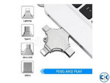 Small image 2 of 5 for 4 in 1 OTG Pen drive 128GB Built-in Memory Metal Body OTG Fl | ClickBD