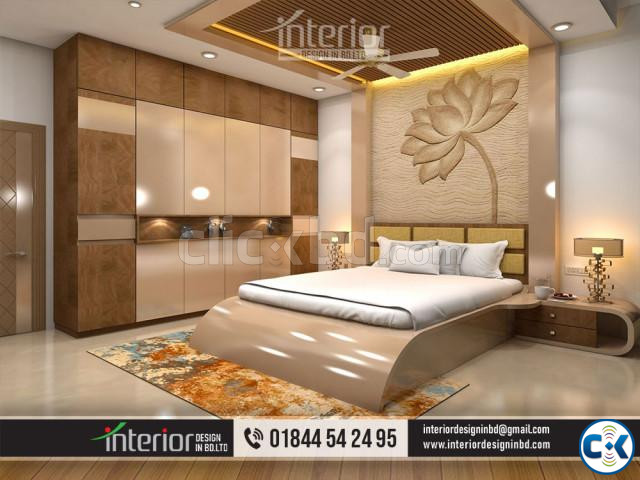 Flat Bedroom Interior Design in Bangladesh. large image 0