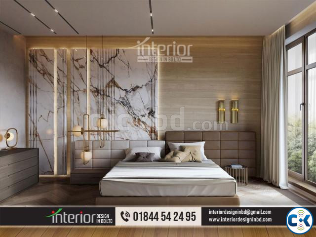 Flat Bedroom Interior Design in Bangladesh. large image 2