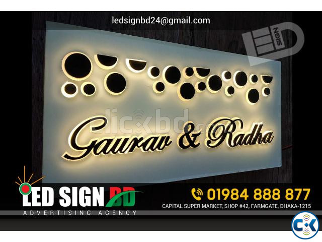 Glass Wall Nameplate UV Print Sticker Pasting for Indoor  large image 3