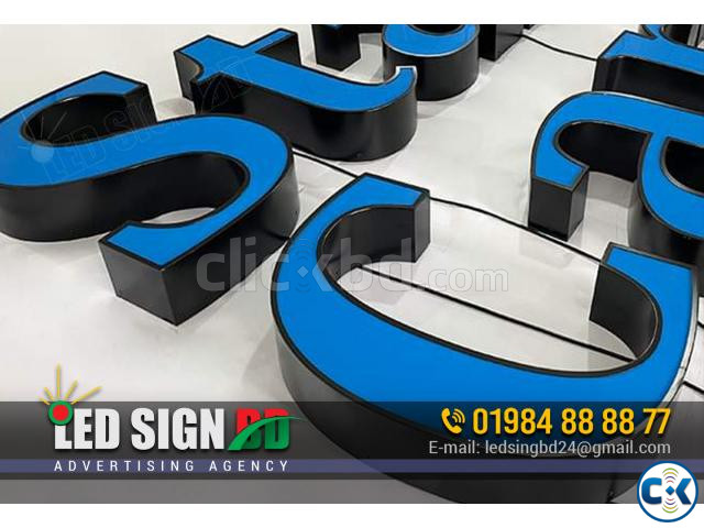 Acrylic Top Letter with Led Sign Board Neon Sign Board large image 2