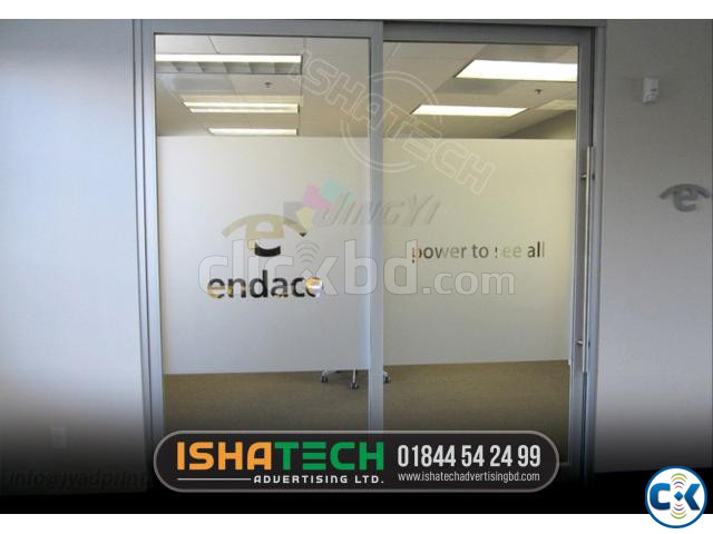 Office Glass Clear Frosted Cutting Sticker large image 1