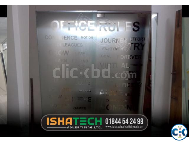 Office Glass Clear Frosted Cutting Sticker large image 3