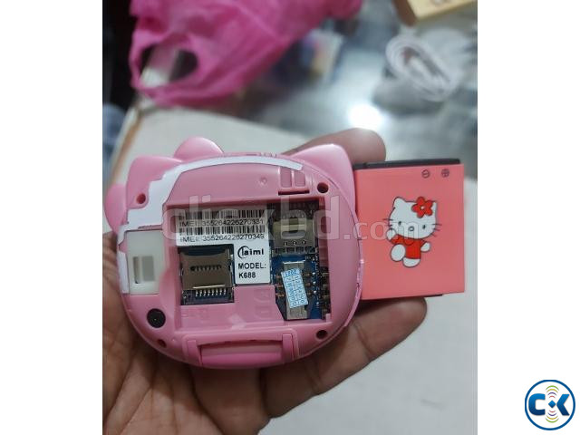 Hello kitty Taiml K688 Mini Folding Mobile Phone large image 1