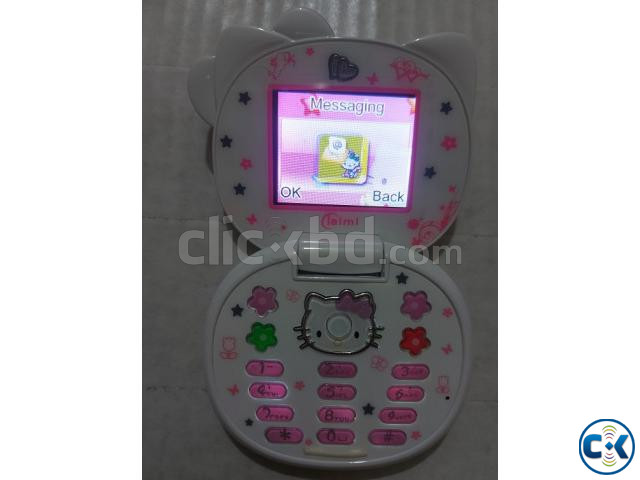 Hello kitty Taiml K688 Mini Folding Mobile Phone large image 4