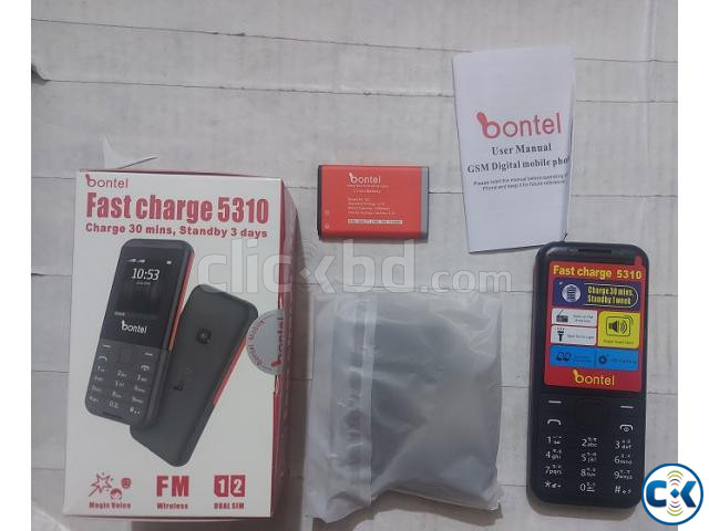 Bontel 5310 Dual Sim First Charging Phone With Warranty large image 2