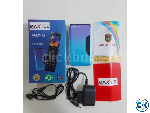 Maxtel Max 13 Folding Mobile Phone Dual Sim Wireless FM large image 3