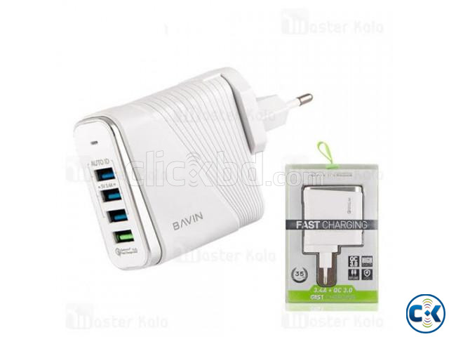 Bavin Fast Charging Adapter 4USB Ports large image 0