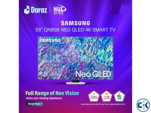Samsung 55 inch QN85B Neo 4 side Bezel-less QLED TV 2022  large image 0