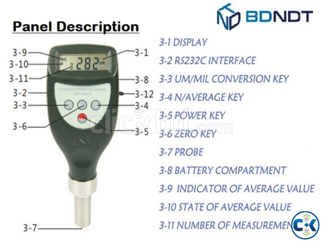 Digital Surface Profile Gauge for Sand Blasting large image 0