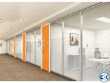 Small image 4 of 5 for Demountable Soundproof Office Partition Double Glass Fixed | ClickBD