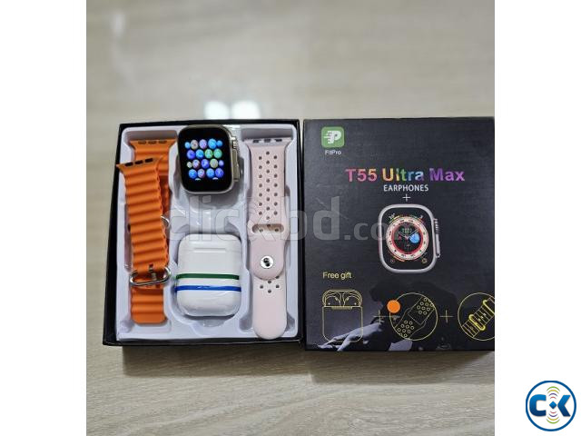 T55 Ultra Max Smart Watch With Earpods Watch 8 large image 0