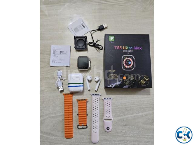 T55 Ultra Max Smart Watch With Earpods Watch 8 large image 2