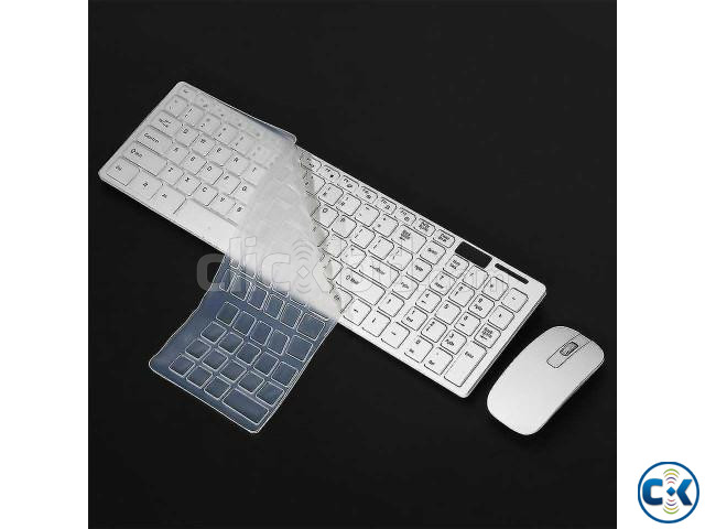 Wireless Slim White Keyboard and Wireless Optical Mouse large image 3