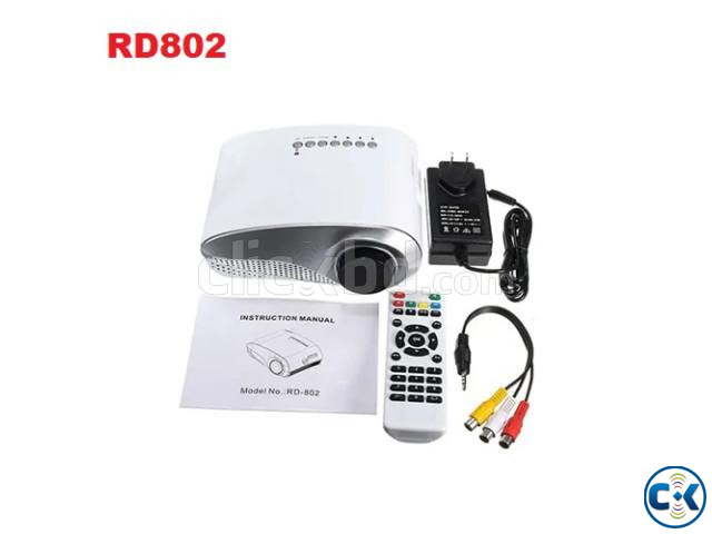 RD802 Mini Projector 1080P Build in TV Port large image 2