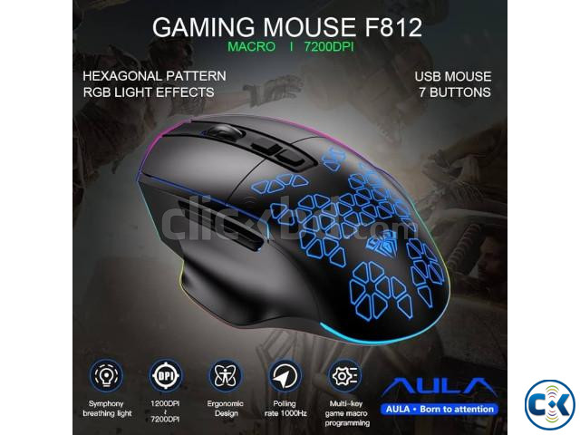 Aula F812 Wired RGB Gaming Mouse large image 0