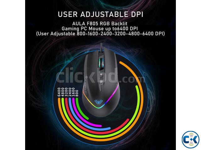 AULA F805 Wired Programmable Gaming Mouse large image 3