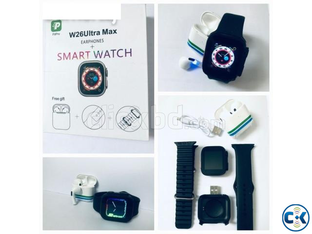 W26 Ultra Max Smart Watch With Earpods Watch 8 large image 3