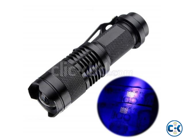 UV Torch Light Money Cheaker Rechargable large image 1