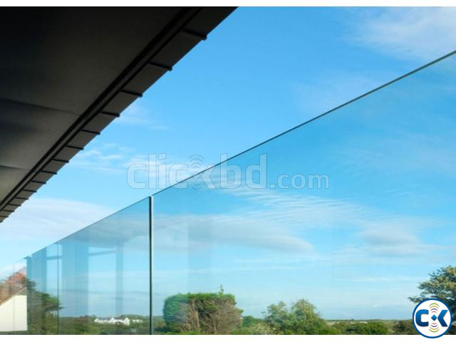 Fixed Partition Full Glass 10m White Glass  large image 0