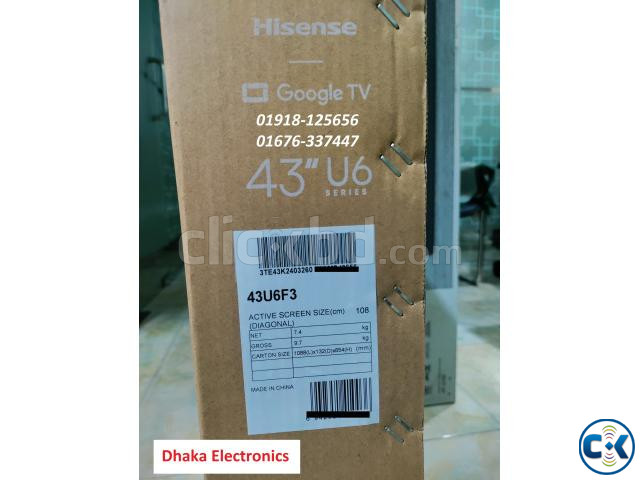 Hisense 43 inch 43U6F3 4K ULED Google TV Official large image 1