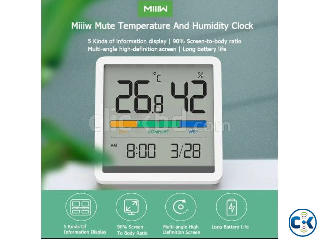 Mijia Temperature and Hygrometer with digital clock large image 1