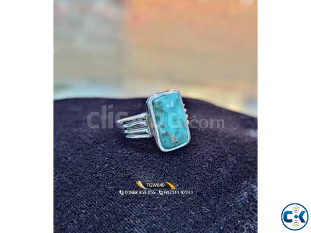 Natural Irani Turquoise Ring large image 1