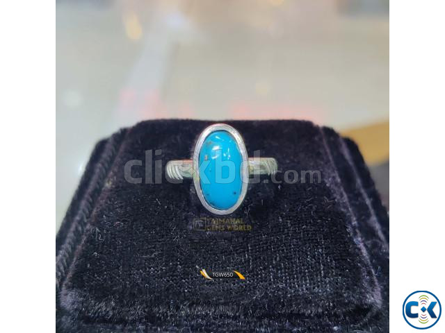 Turquoise Gemstone Silver Ring large image 0